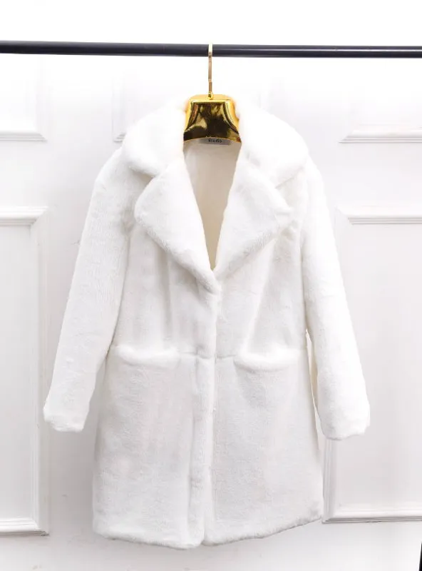 Women Fur Coat Imitation Lambs Wool Winter Coat