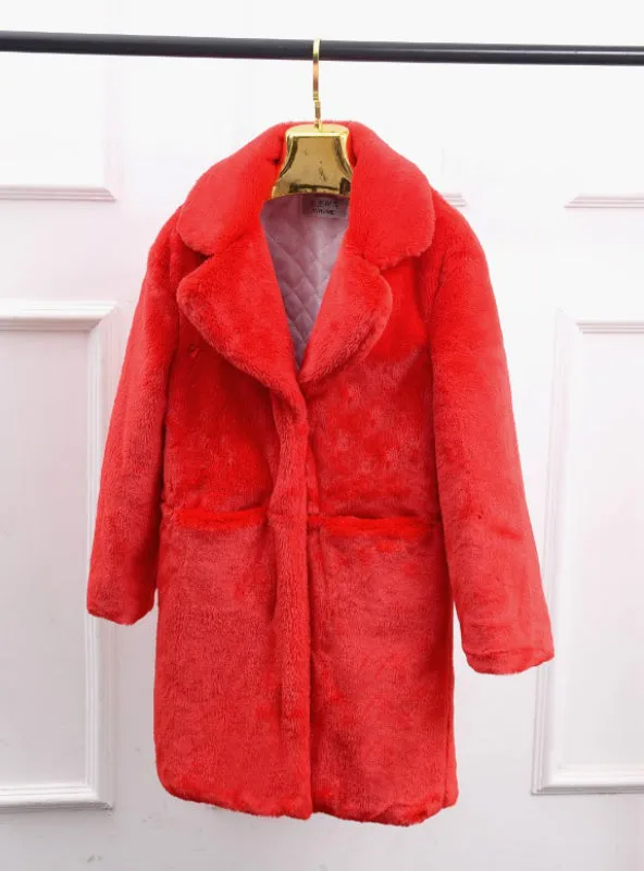 Women Fur Coat Imitation Lambs Wool Winter Coat