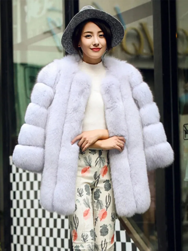 Women's Cozy Luxury Faux Fur Coat – Warm & Stylish