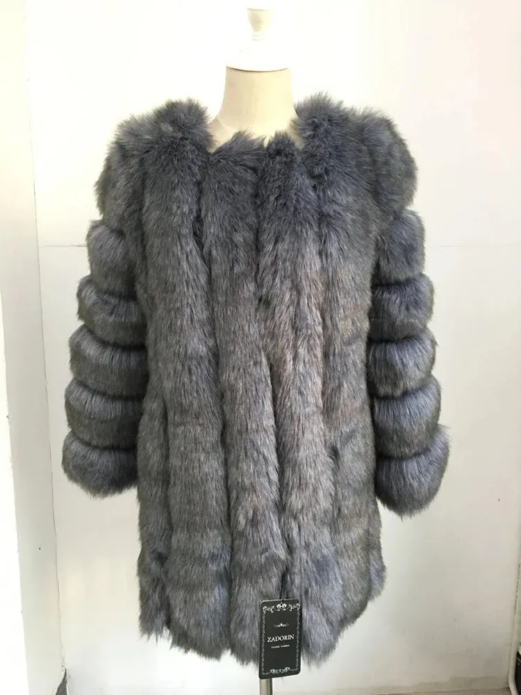 Women's Cozy Luxury Faux Fur Coat – Warm & Stylish